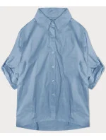 Světle modrá košile s ozdobnou mašlí na zádech (24018) Světle modrá košile s ozdobnou mašlí na zádech (24018)