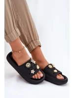 Dámské Pěnové Sandály S Připínáčky Černé Vinceza 76055