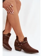 Dámské kotníkové boty s výřezy a pásky Vannessae