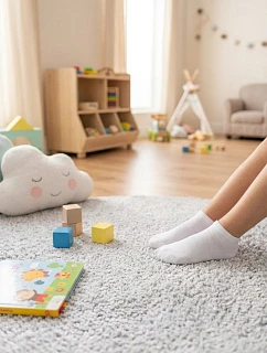 Dětské Mládežnické Bílé Gładké Ponožky