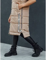 Dámská prošívaná vesta SKYLER camel FashionStreet TY4503