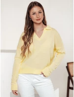 Dámský oversize svetr VISTILLA lemon FashionStreet MY2415