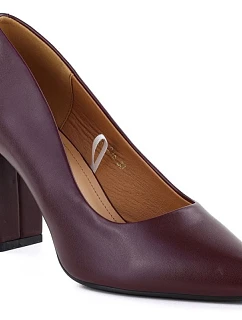 Bordó semišové lodičky na jehlovém podpatku Sergio Leone PB216