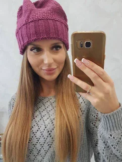 Dámská čepice Danuta K331 tmavě fialová