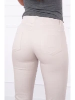 Kalhoty barevné džínové béžové