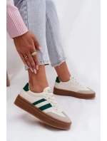 Dámské tenisky na platformě z eko kůže Bílomodré Elaraven