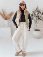 Dámská prošívaná vesta URBANELLE béžová FashionStreet TY4973 Dámská prošívaná vesta URBANELLE béžová FashionStreet TY4973