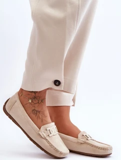 Dámské módní semišové mokasíny Bežové Rabell