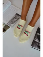 Dámské Skládací Ponožky CHERRIES Žluté