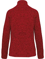 Kariban K 9107 Dámská melanžová pletená fleecová bunda 20.9107 red melange
