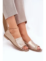 Kožené elegantní baleríny s odhalenými prsty Béžové Zazoo 1865 Kožené elegantní baleríny s odhalenými prsty Béžové Zazoo 1865