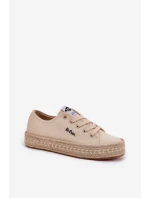 Dámské tenisky s pletením Lee Cooper LCW-25-44-3215 Béžové