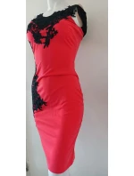 Dámské šaty 9103 černo-červené - Koucla