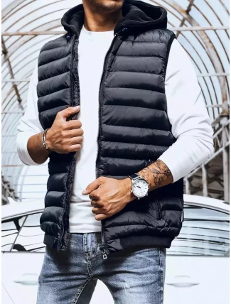 Pánská prošívaná modrá vesta FashionStreet TX4094