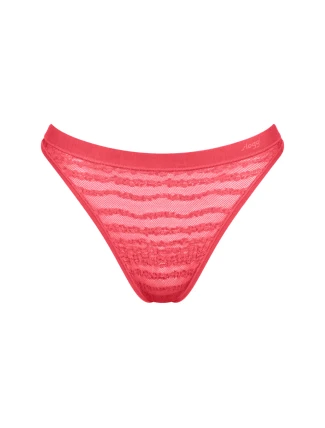 Dámská tanga FREE Evolve String Lace - RED - červené 00AC - SLOGGI