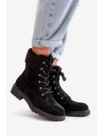 Dámské podšité boty workery na zip černé Mivael