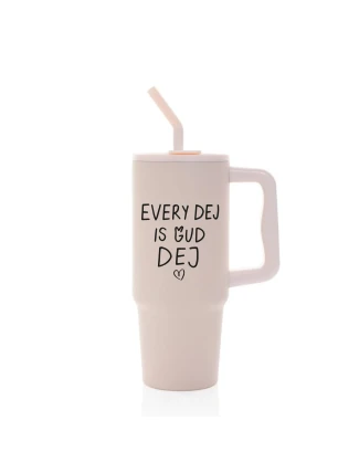 EVERY DEJ IS GUD DEJ - růžový cestovní termohrnek 900 ml EVERY DEJ IS GUD DEJ - růžový cestovní termohrnek 900 ml