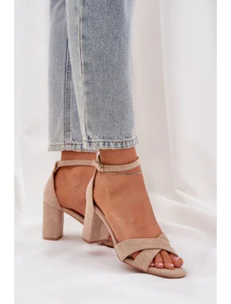 Sandály na podpatku model 210151 Step in style Sandály na podpatku model 210151 Step in style
