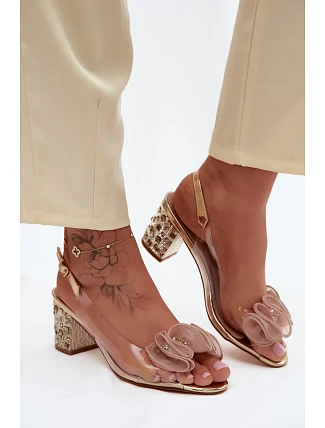 Sandály na podpatku model 228114 Step in style Sandály na podpatku model 228114 Step in style