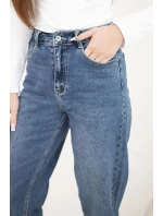 Dámské džíny s širokými nohavicemi a vysokým pasem M.Sara modré