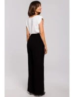 S206 Top bez rukávů s krajkovým výstřihem - ecru barva