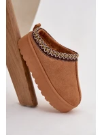 Dětské/módní sněhule s výšivkou na platformě Jolisse – camel Dětské/módní sněhule s výšivkou na platformě Jolisse – camel