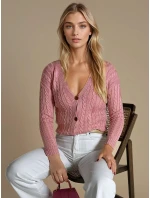 RIGLA dámský svetr růžový FashionStreet MY1636