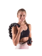 Hula hop plus size HMS HHW12 s výstupky a závažími černá Hula hop plus size HMS HHW12 s výstupky a závažími černá