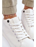 Dámské klasické vysoké tenisky Big Star LL274002 bílé