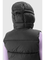 Dámská Péřová Vesta S Kapucí 4F Černá 4FWAW24TVJAF141-20S