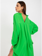 Světle zelené asymetrické košilové šaty od Elaria