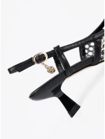 Stylové dámské černé lodičky na širokém podpatku Stylové dámské černé lodičky na širokém podpatku