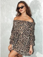 Dámské španělské šaty EXOTICO v leopardím vzoru FashionStreet EY2545