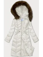 Dámská prošívaná bunda v barvě ecru pro přechodné období Glakate (LU-2201)