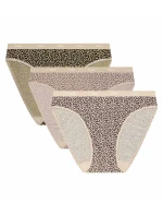 Dámské bavlněné kalhotky 3 ks DIM LES POCKETS COTTON SLIP 3x - DIM - světle hnědá Dámské bavlněné kalhotky 3 ks DIM LES POCKETS COTTON SLIP 3x - DIM - světle hnědá