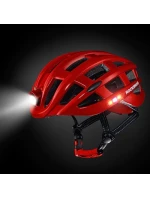 Rockbros MTB cyklistická přilba se světlem červená 57-62cm