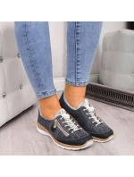 Dámská prolamovaná sportovní obuv Rieker v tmavě modré barvě N42P6-14