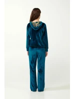 Vamp - Modrá sametová tepláková souprava na zip 21072 - Vamp Vamp - Modrá sametová tepláková souprava na zip 21072 - Vamp