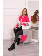 Pruhovaný svetr malinová + růžová