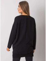 RUE PARIS Černá bavlněná tunika pro ženy