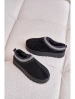 Sněhule Dámské Na Platformě Zateplené Kožíškem Černé Remenia Sněhule Dámské Na Platformě Zateplené Kožíškem Černé Remenia