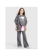 Dívčí mikina oversize bez kapuce 4F 4FJRAW25TSWSF2438-22S