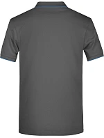 Daiber JN 728 Pánské piqué polo s kontrastní légou 02.0728 graphite/aqua Daiber JN 728 Pánské piqué polo s kontrastní légou 02.0728 graphite/aqua