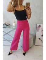 Široké kalhoty fuchsiové barvy Široké kalhoty fuchsiové barvy