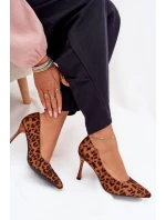 Dámské Lodičky S Pantherem Vinceza 62264 Hnědé