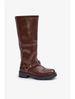 Dámské kozačky CLS-330 Tmavě hnědá - SEASTAR