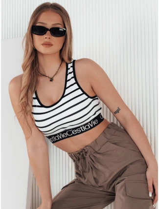 Dámský pruhovaný top SUNSEL white FashionStreet RY2417