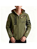 Geographical Norway Softshellová bunda Royaute DB 068 M WY1996H/GN-Kaki / Orange pánské