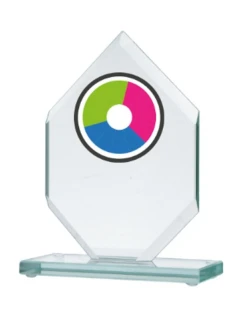 Skleněná trofej s barevným potiskem LuxorJet