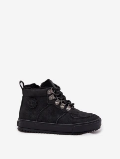 Trekové Boty Dětské Zateplené Big Star SS374075 Černé